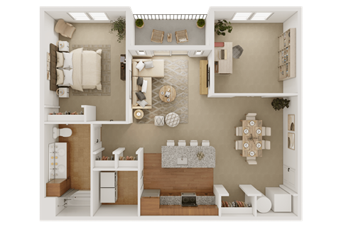 The Denley Floor Plan at Mallory Ridge, Bloomfield, 06002